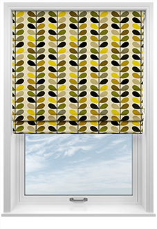 Orla Kiely Multi Stem, Yellow - Roman Blind